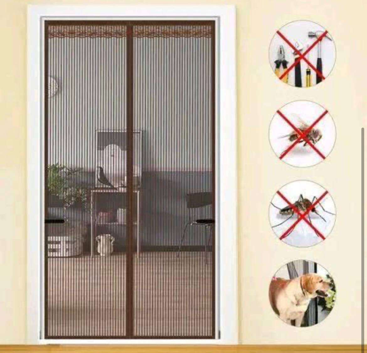 Porte moustiquaire magnétique